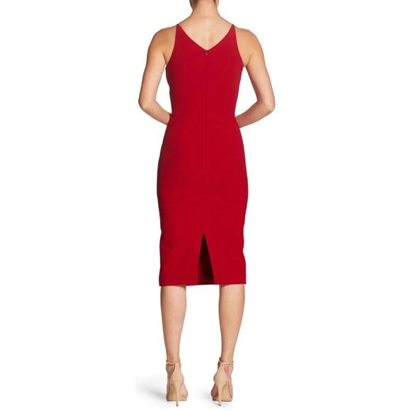 Dress The Population Anita Crepe Cocktail Dress in Garnet Red, XXL - Picture 6 of 15
